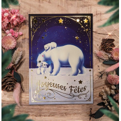 Post card Joyeuses Fêtes - Gold