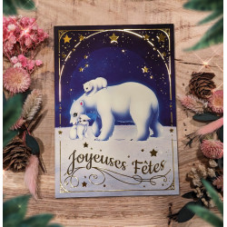 Carte postale Joyeuses Fêtes - Or