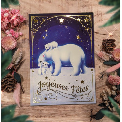Post card Joyeuses Fêtes - Gold