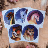 Pack stickers ronds Créatures (dont 1 offert)