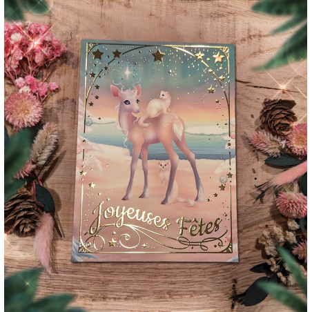 Post card Joyeuses Fêtes 2023 - Gold