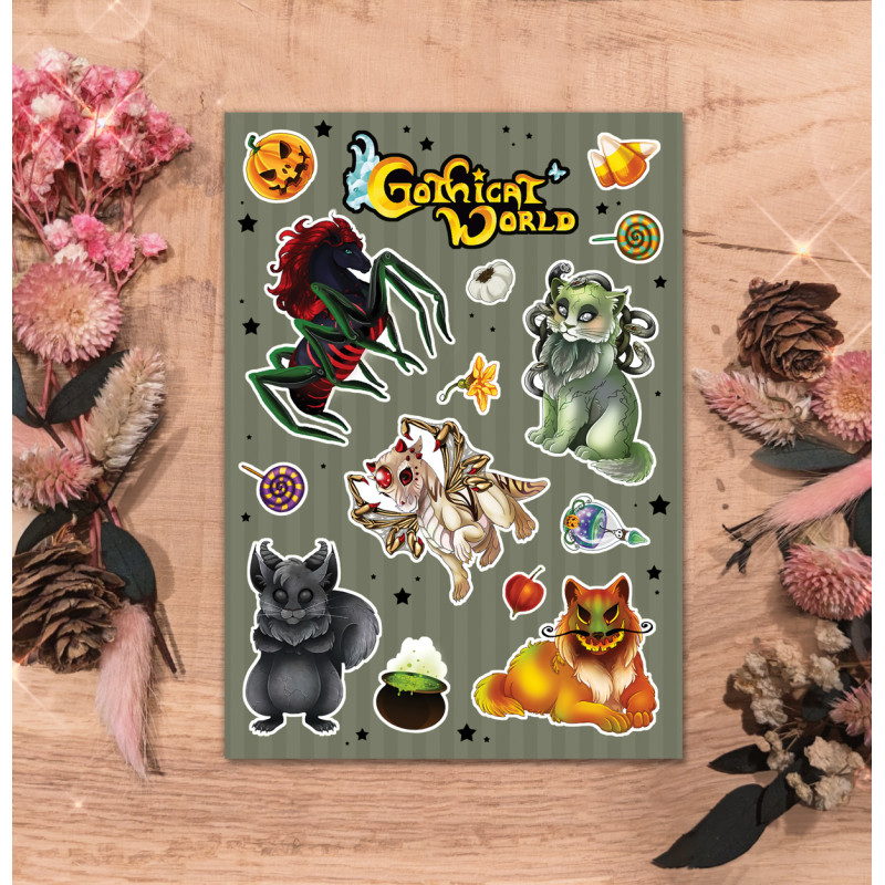 Planche de stickers - Halloween